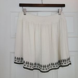 BOGO! Lost + Wander South Moon Under Elastic White Mini Skirt Large L